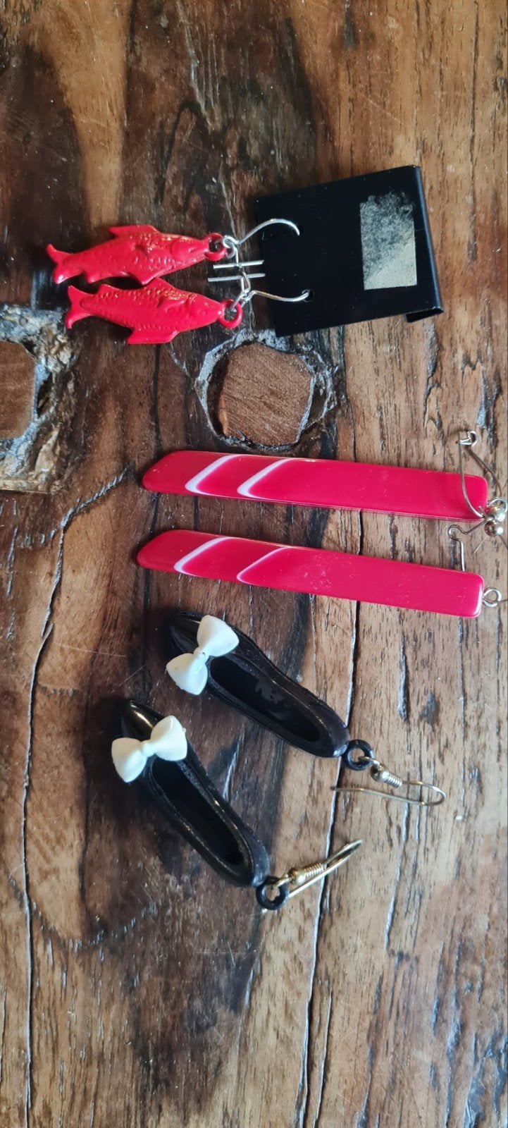 Vintage Jaren '80 Oorbellen - Diverse Stijlen, Overige materialen, Ophalen of Verzenden, Rood, Hangers