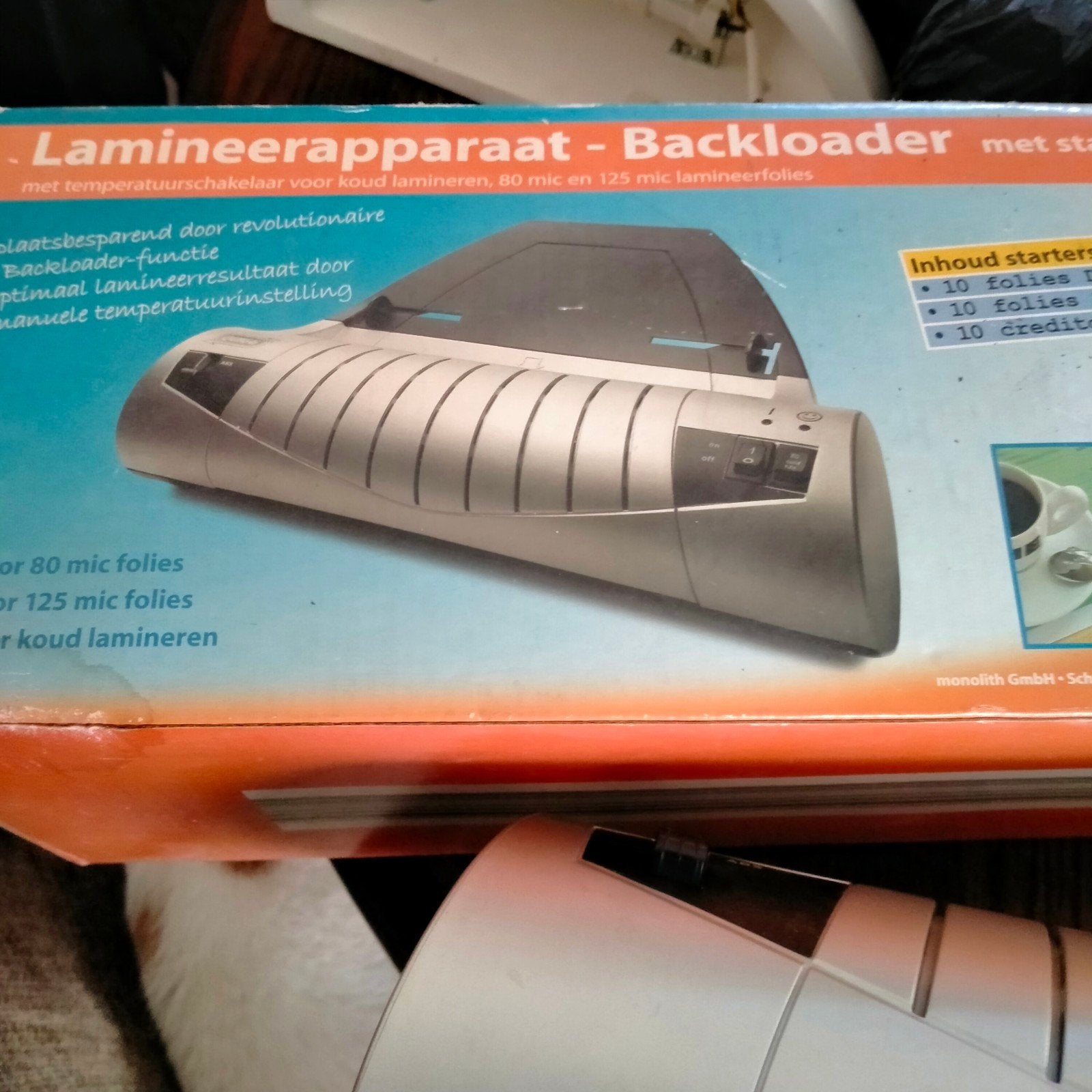 Dit is een Quigg lamineerapparaat (model Backloader) in A4-f, Ophalen of Verzenden
