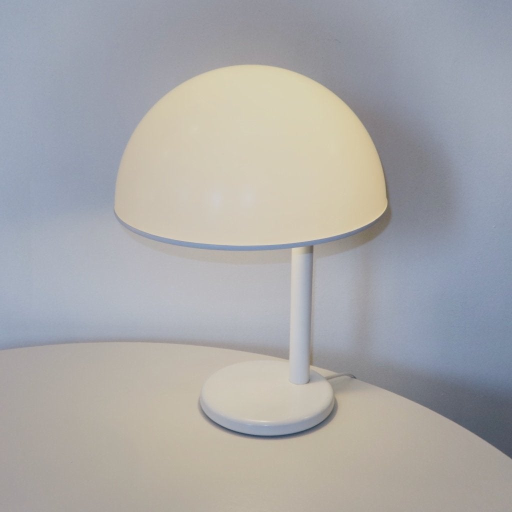 tafellamp Dijkstra mushroom wit D35cm H52cm 70s, Gebruikt, Overige merken, Vintage, -