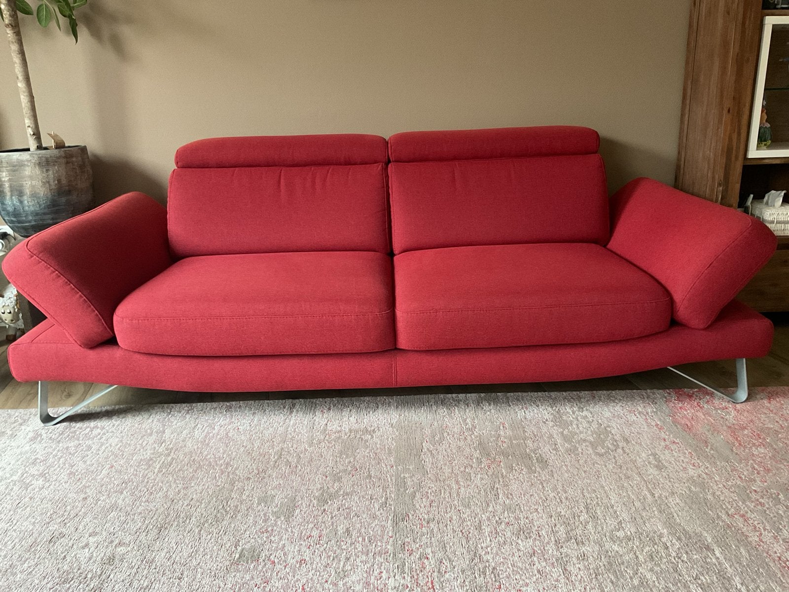Henders & Hazel 3-zits bank 'Titan' - Rood, Ophalen, Gebruikt, Driepersoons, 75 tot 100 cm