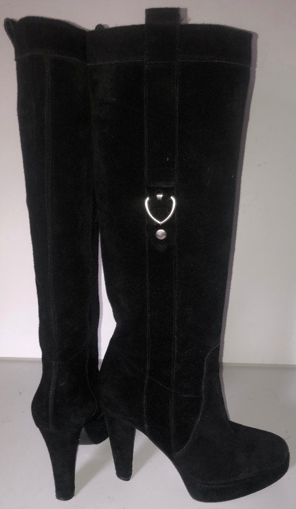 Sacha zwart suede sexy laarzen maat 36,5, Hoge laarzen, Zwart, Ophalen of Verzenden, Zo goed als nieuw