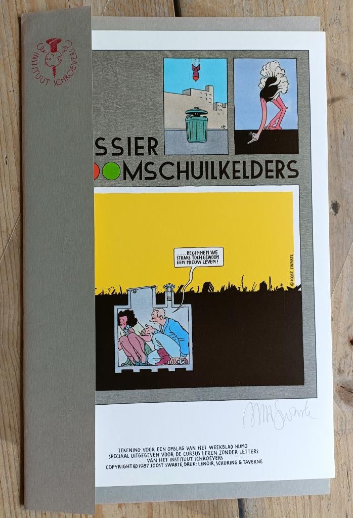 Joost Swarte - portfolio Instituut Schroevers, Eén stripboek, Ophalen of Verzenden, Zo goed als nieuw, Joost Swarte