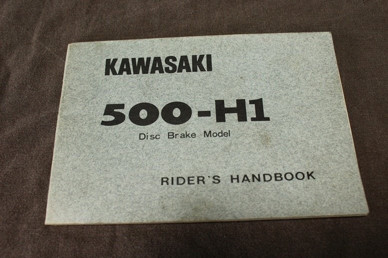 Kawasaki 500 - H1 triple  1972 motorcycle rider's handbook, Motoren, Ophalen of Verzenden, Kawasaki