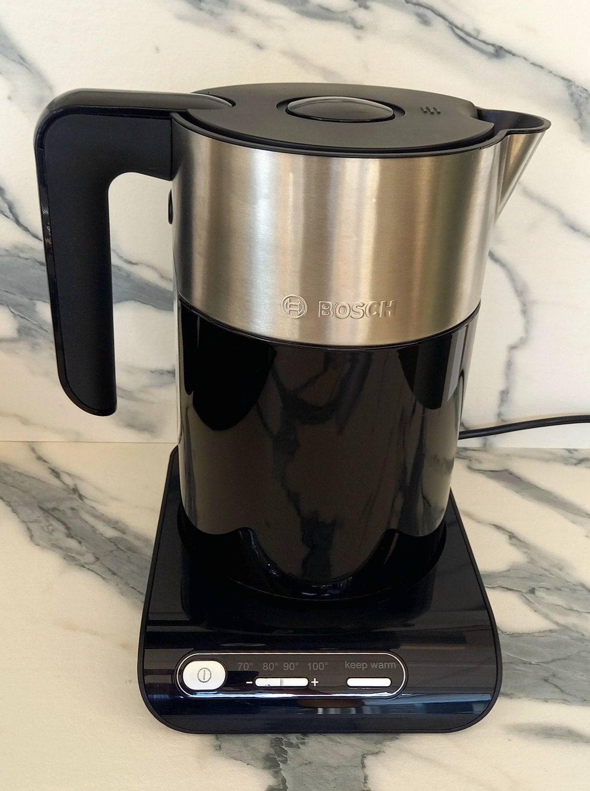 mooie Bosch TWK8613 waterkoker, 1 tot 2 liter, Ophalen, Rvs
