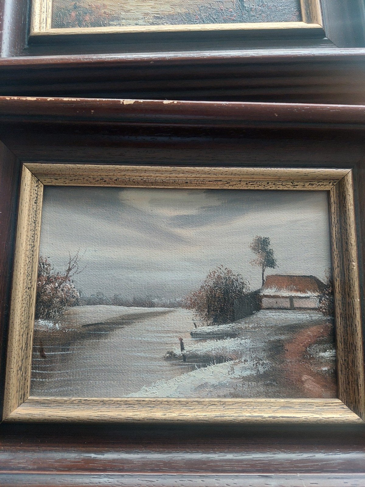 schilderij winterlandschap, Ophalen of Verzenden