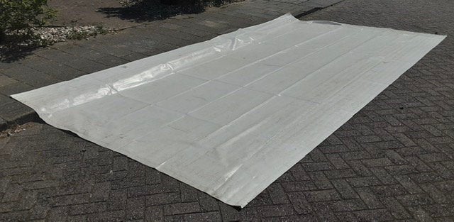Pvc zeil 650 gram/m2, Verzenden, Gebruikt, 10 tot 15 m², Zeil