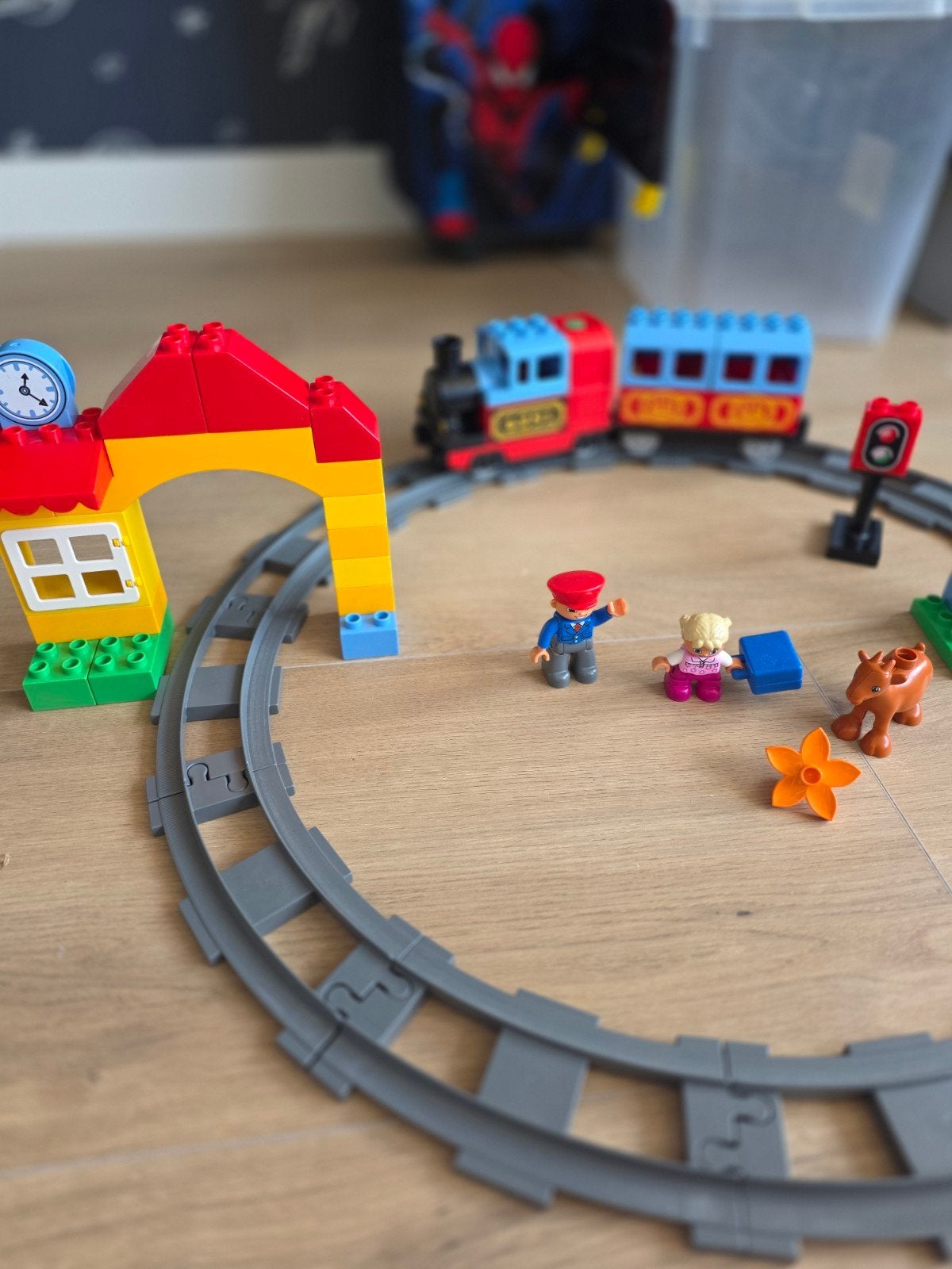 LEGO DUPLO Treinset 10507 + Rails Uitbreiding 10506 + Extra, Kinderen en Baby's, Speelgoed | Duplo en Lego, City, Compleet, Ophalen of Verzenden