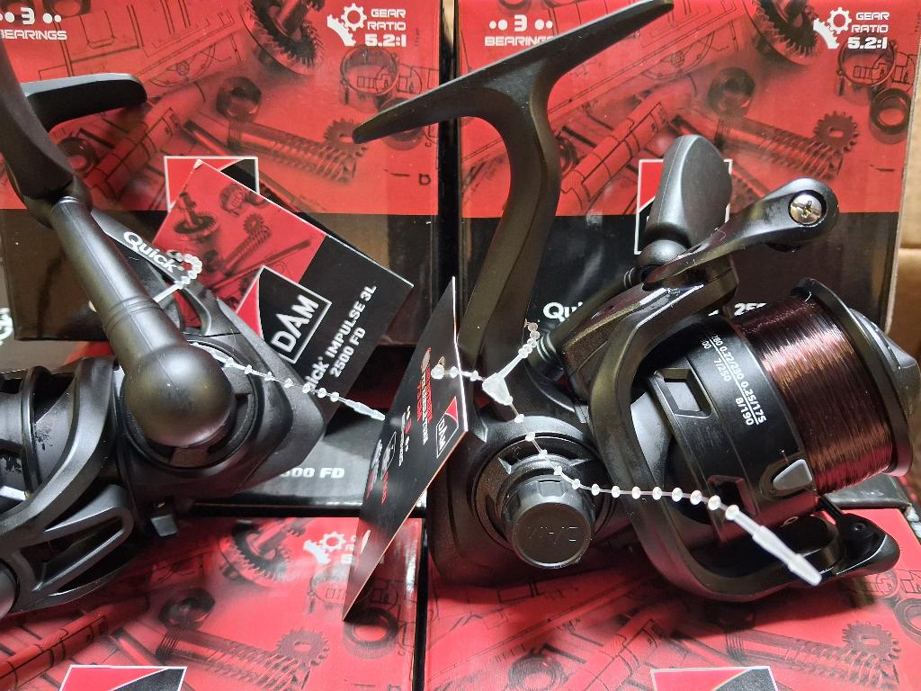 maat 2500FD spinmolens (DAM Quick Impulse 3L)...nieuw!, Watersport en Boten, Tinstraat, Molen, Nieuw, Ophalen of Verzenden