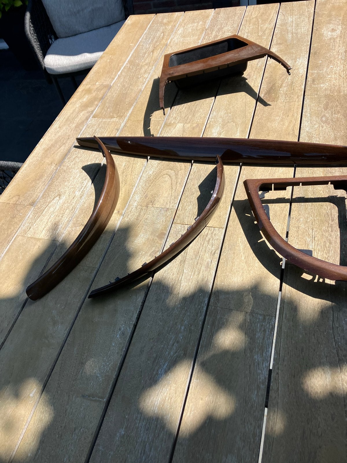 BMW E81/82/87/88 Interieurlijsten Set Bruin Hout, Ophalen, Gebruikt, BMW