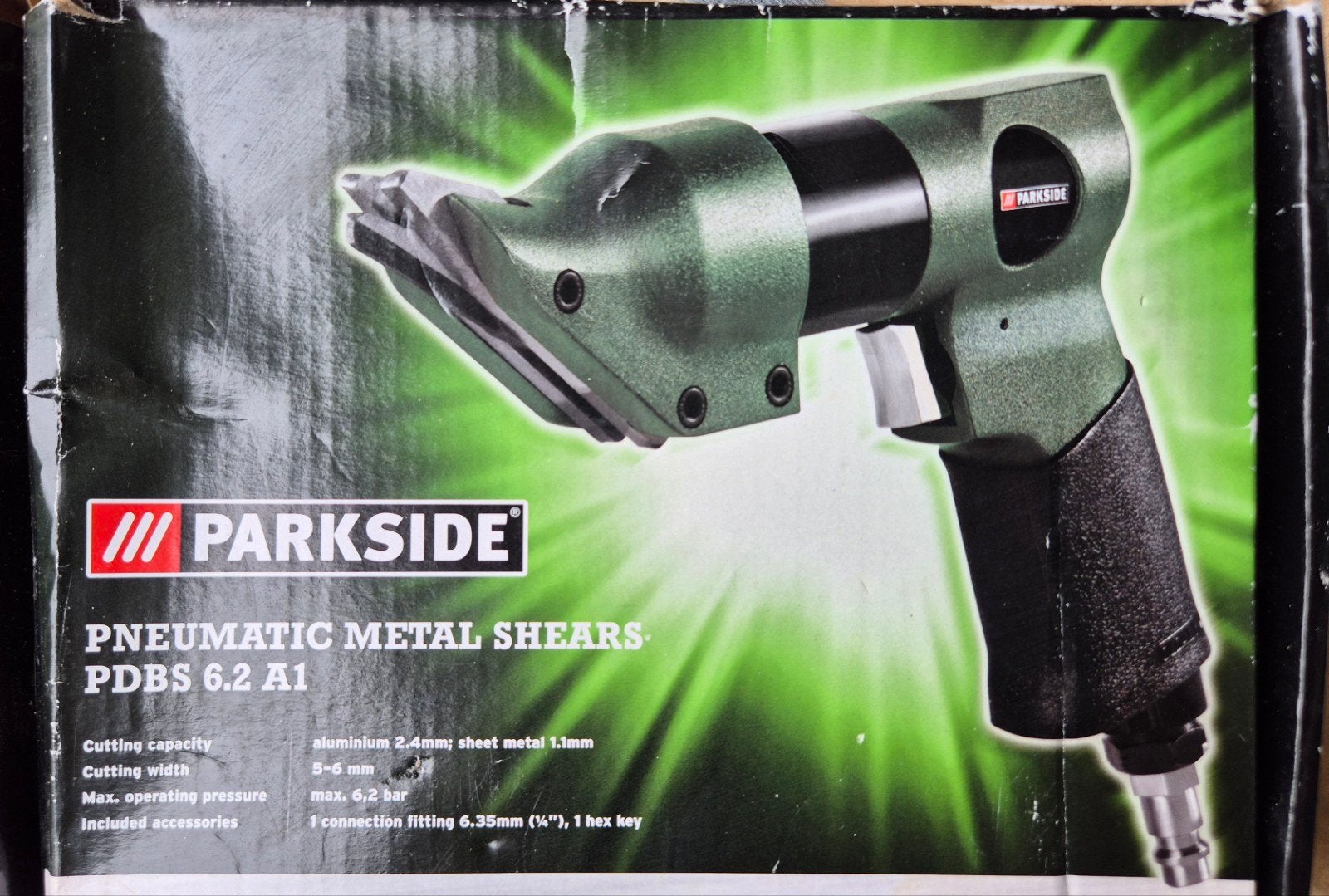 Parkside Pneumatische Metaalschaar, Doe-het-zelf en Verbouw, Gereedschap | Handgereedschap, Ophalen of Verzenden, Zo goed als nieuw