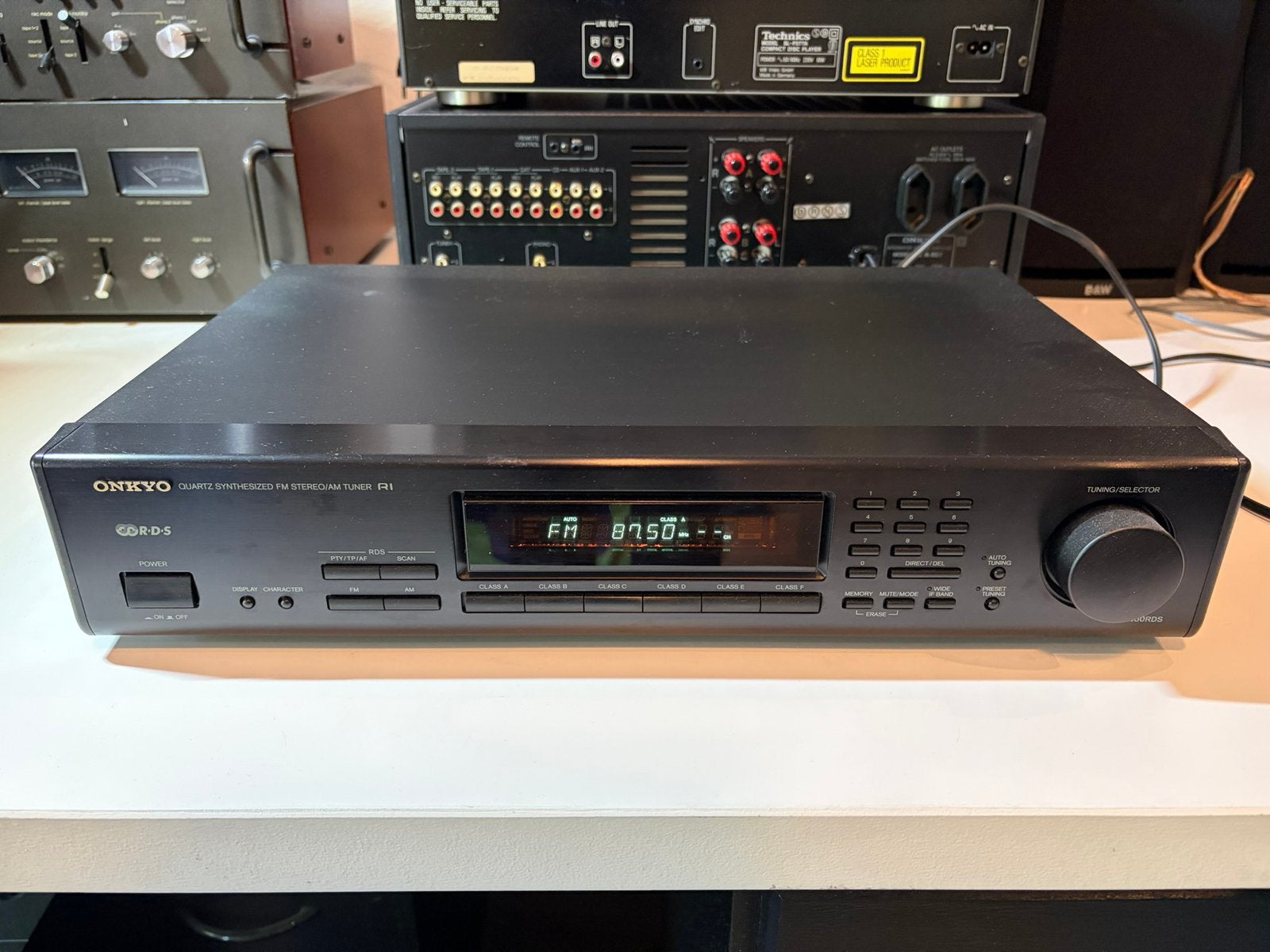 Vintage Onkyo Tuner model T-450 RDS, Ophalen of Verzenden, Gebruikt
