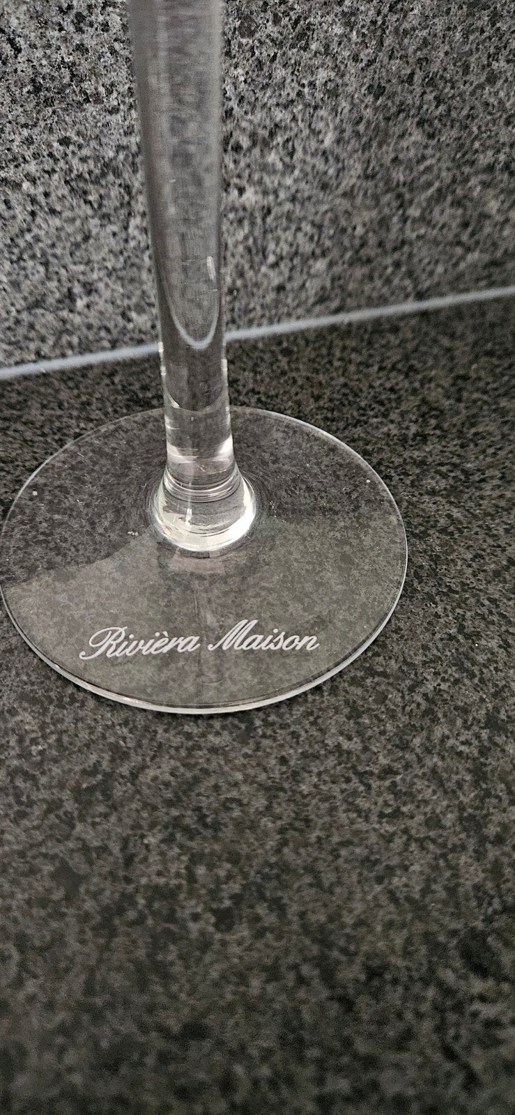 Riviera Maison wijnglas met gravure, Ophalen