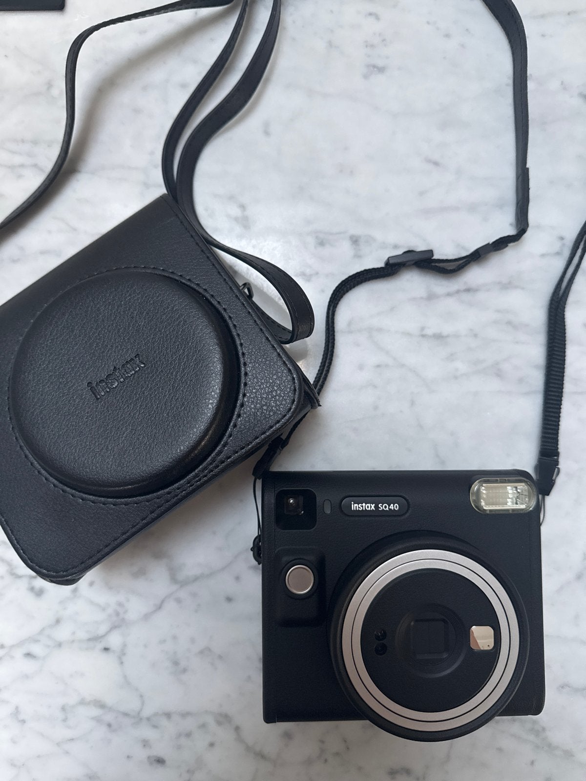 Fujifilm Instax SQ40 Instant Camera met hoesje, Ingebouwde flitser, Instant camera, Ophalen of Verzenden, Zo goed als nieuw
