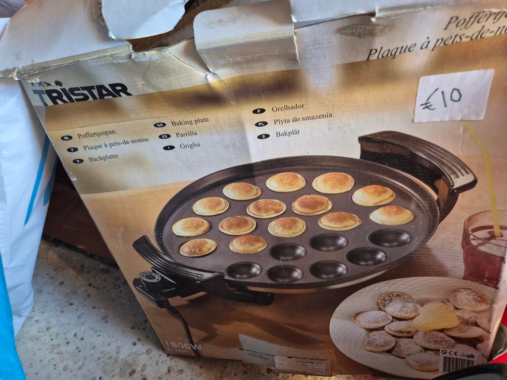 Tristar Poffertjespan - Maak thuis heerlijke poffertjes!, Ophalen of Verzenden, Zo goed als nieuw