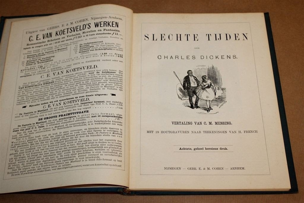 Slechte Tijden — Dickens Hard Times Antiek ca 1890., Verzenden, Gelezen