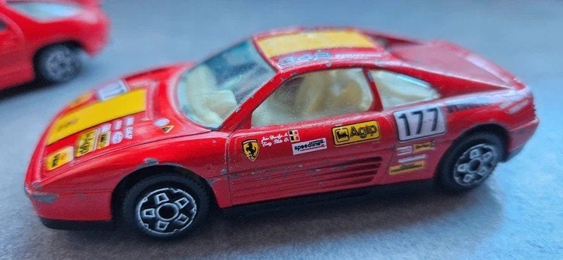 Ferrari 348 tb en Porsche 928 S4 van Bburago. Schaal 1/43., Ophalen of Verzenden, Gebruikt, Auto, Overige merken