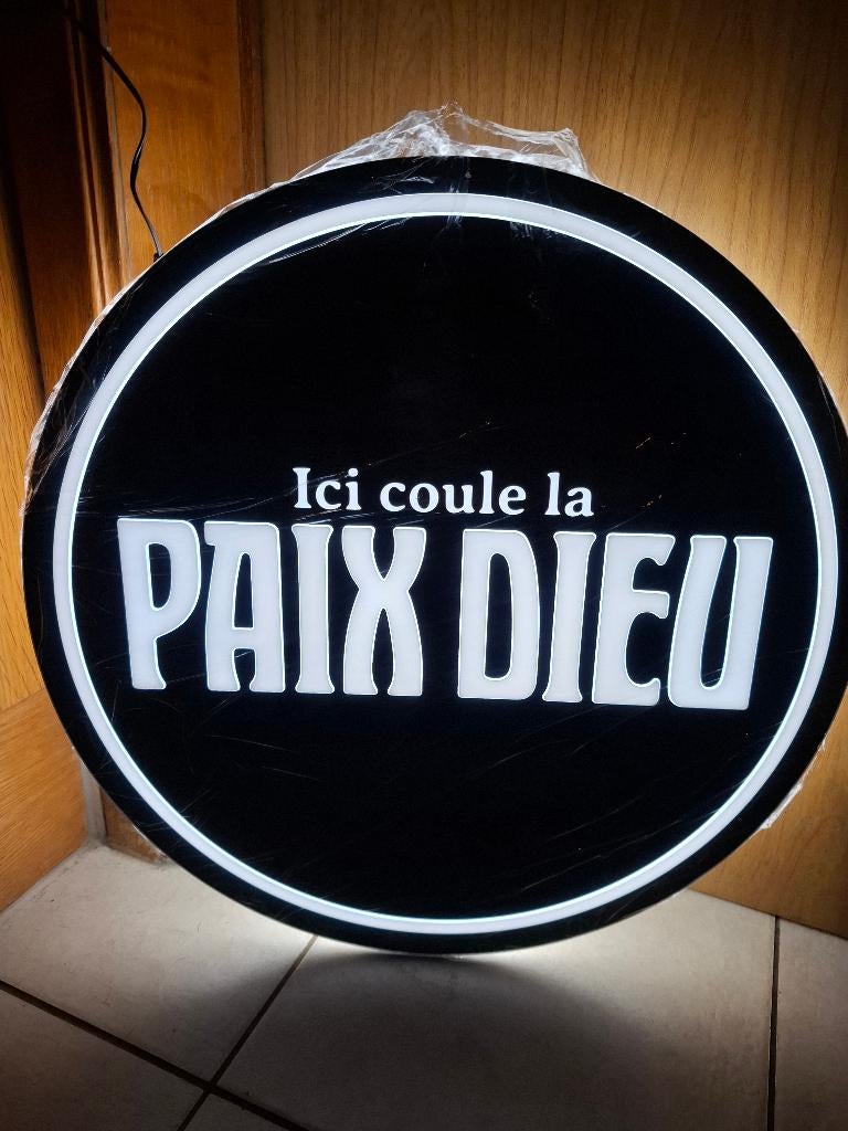 Zeldzame lichtreclame Paix Dieu bier, Ophalen of Verzenden, Nieuw, Lichtbak of (neon) lamp