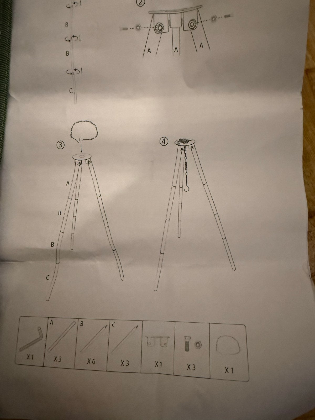 Driepoot weegstatief of kookstatief voor buiten, Ophalen of Verzenden, Nieuw