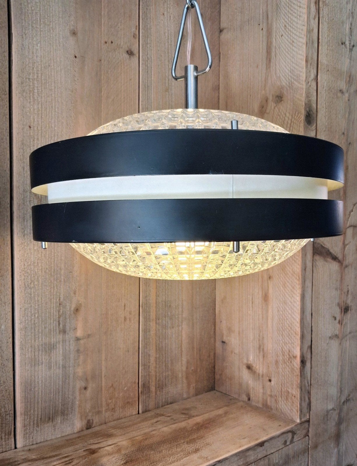Vintage Raak Amsterdam UFO Plafondlamp space age Jaren 60, Ophalen of Verzenden, Glas