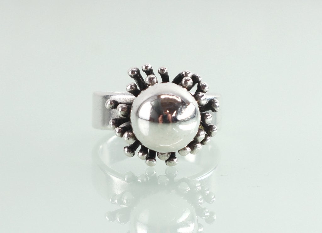 Vintage zilveren ring Franz Scheurle, Sieraden, Tassen en Uiterlijk, Ophalen of Verzenden, Zilver, Ring