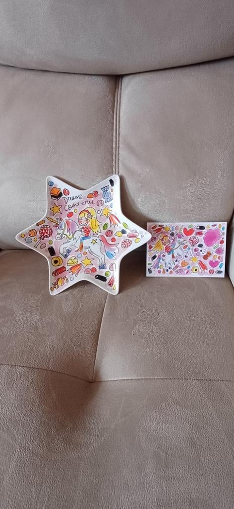Blond Amsterdam unicorn ster zonder kaart, Huis en Inrichting, Keuken | Servies, Ophalen of Verzenden, Zo goed als nieuw, Aardewerk