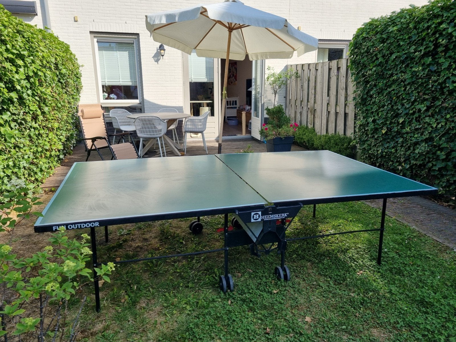 Heemskerk Outdoor Tafeltennistafel - Inklap- & Verrijdbaar, Ophalen, Gebruikt, Tafel Outdoor, Verrijdbaar