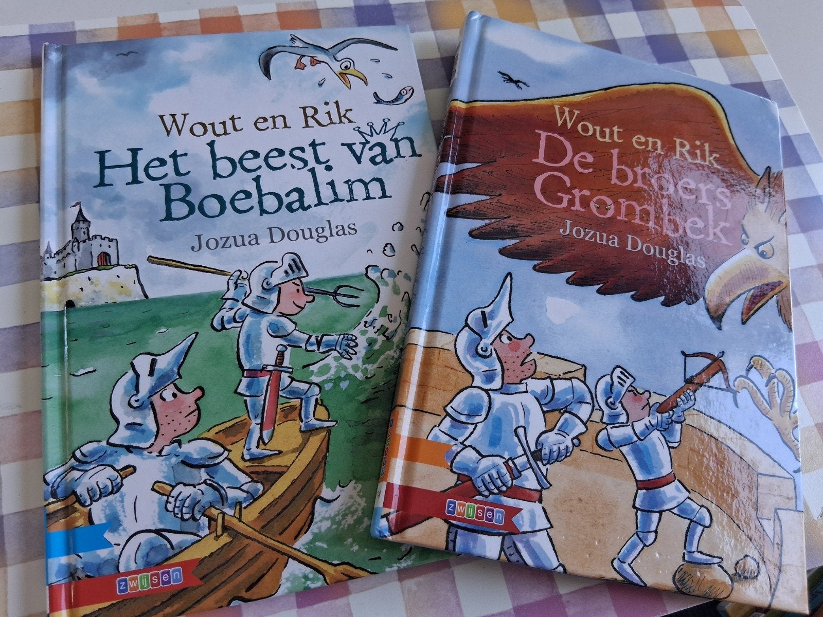 2 boeken jozua douglas - wout en rik - avi E4, Ophalen of Verzenden, Gelezen, Fictie algemeen