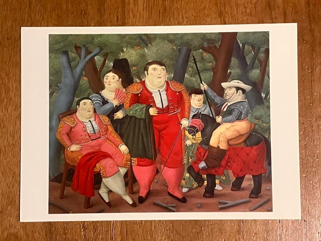 Fernando Botero - Le gaucher et son quadrille - 1987, Ophalen of Verzenden, 1980 tot heden, Ongelopen, Overige thema's