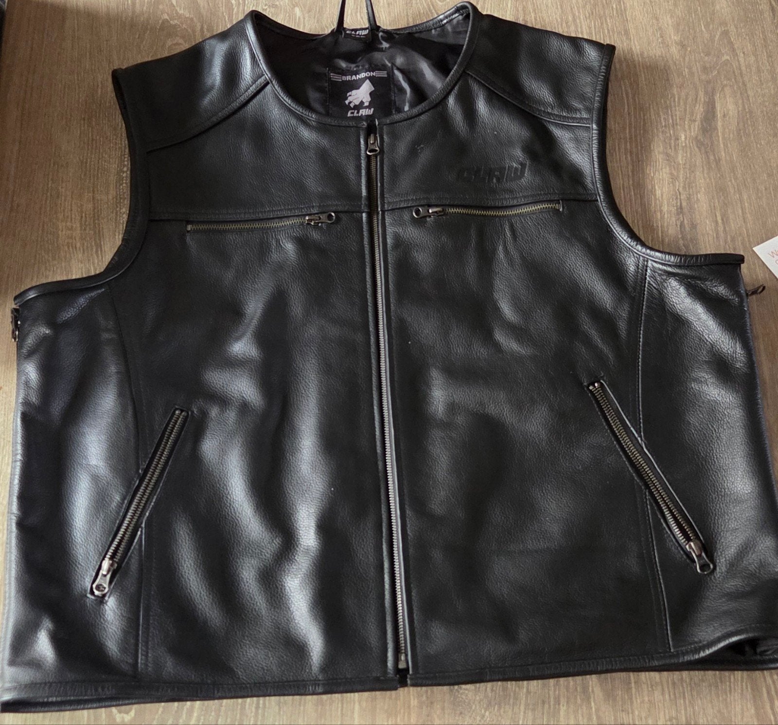 Biker Vest Leer, Merk Claw Brandon 3xXL Nieuw, Motoren, Claw, Heren, Jas | leer, Ophalen of Verzenden