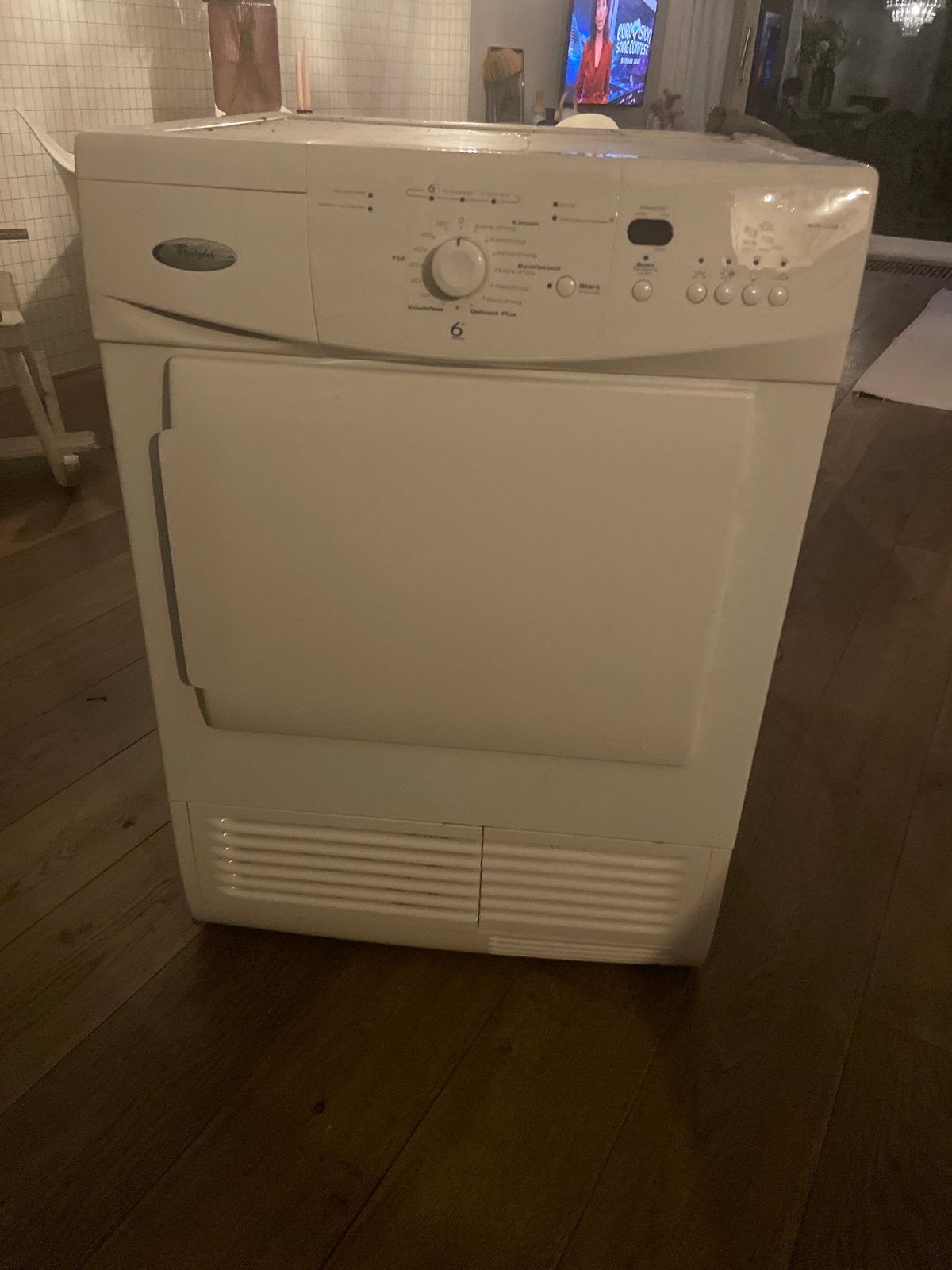 Whirlpool wasdroger - Condensdroger, Ophalen, 6 tot 8 kg, Gebruikt, Voorlader