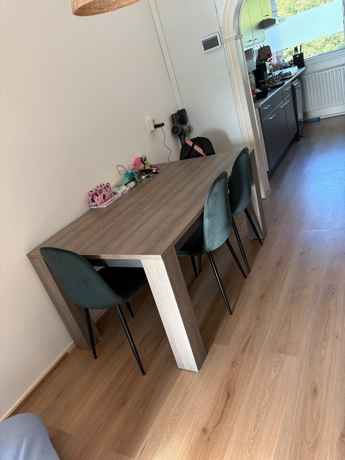 Eettafel van Pronto Wonen (zonder stoelen), Ophalen, Gebruikt, 50 tot 100 cm, 150 tot 200 cm