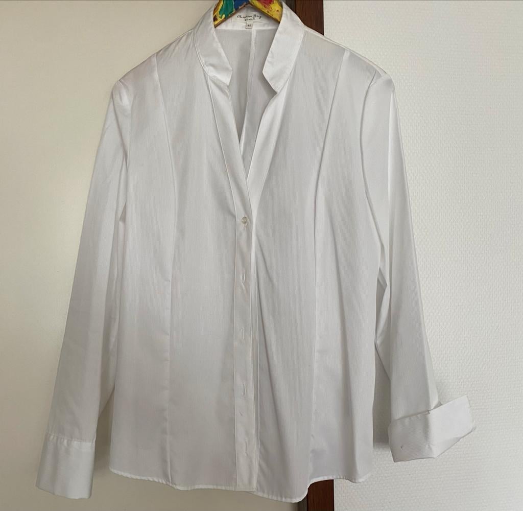 Christian Berg Witte Blouse 100% Katoen - Nieuw, Ophalen of Verzenden, Nieuw, Maat 46/48 (XL) of groter, Wit