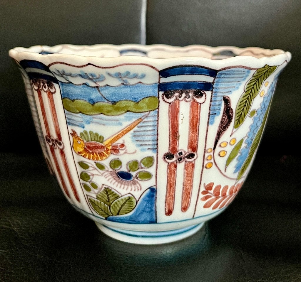 Tichelaar Makkum kraaikom polychroom - 14,5 cm, Antiek en Kunst, Antiek | Keramiek en Aardewerk, Ophalen of Verzenden