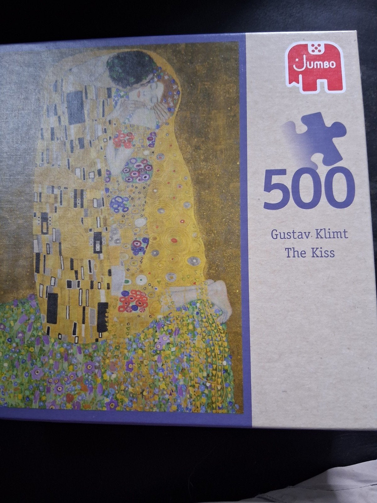 Jumbo Legpuzzel- Gustav Klimt The Kiss, Ophalen of Verzenden, 500 t/m 1500 stukjes, Gebruikt, Legpuzzel
