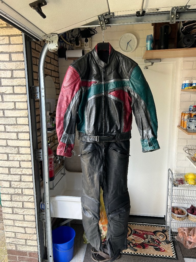 Compleet Lederen motor pak MQP maat 56, MQP, Ophalen of Verzenden, Tweedehands, Heren