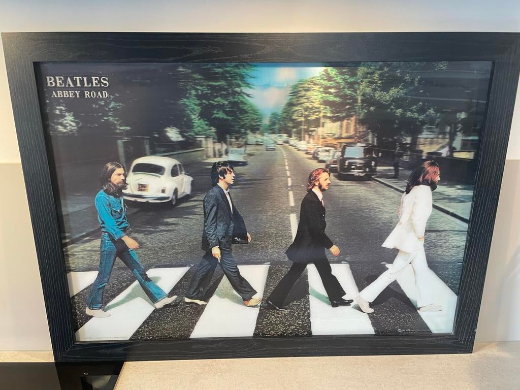 The Beatles Abbey Road schilderij met 3D effect, Antiek en Kunst, Ophalen
