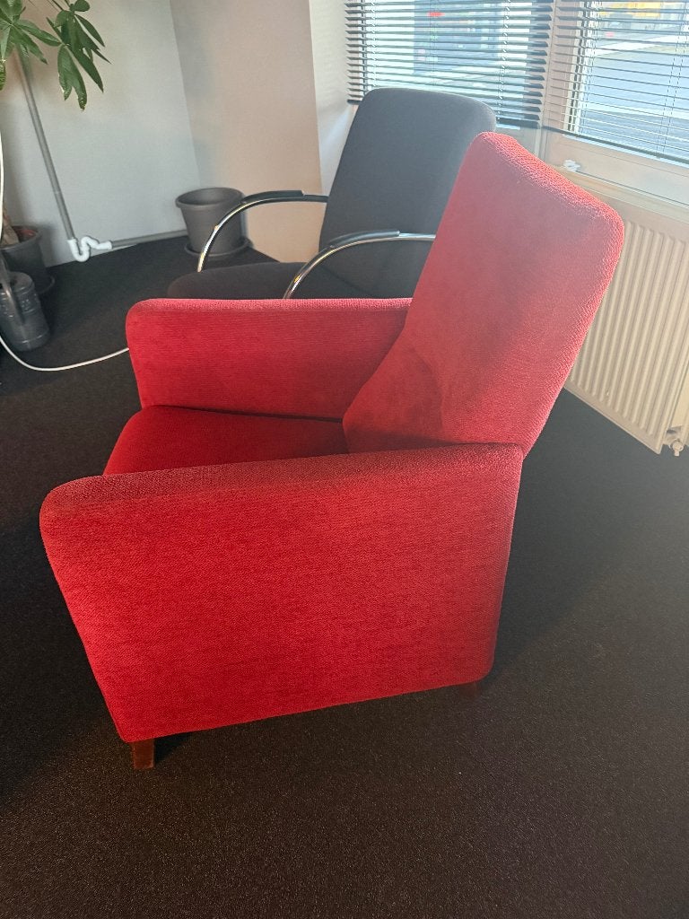 relax stoel en poef, Ophalen, Minder dan 75 cm, Zo goed als nieuw, Stof