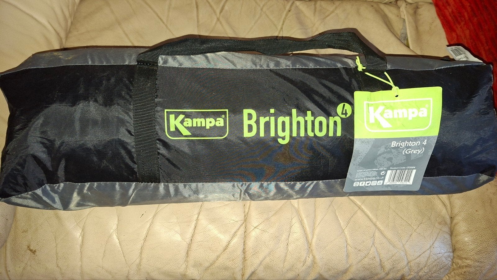 Kampa Brighton 4 - 4-persoons tunneltent, Caravans en Kamperen, Ophalen of Verzenden, Gebruikt, Tot en met 4