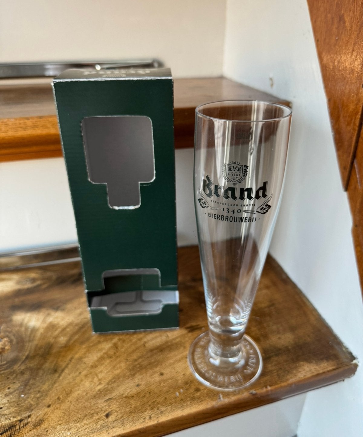 Brand bier glas 0,25L, Ophalen of Verzenden, Zo goed als nieuw, Glas of Glazen, Brand