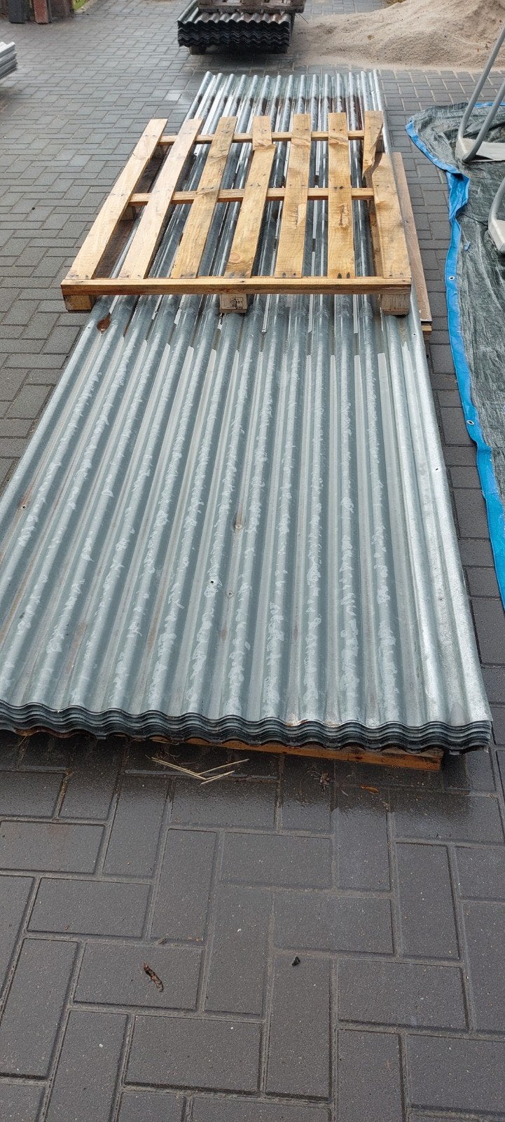 vintage metalen verzinkte roestige  golfplaten dakplaten, Gebruikt, Overige kleuren, Ophalen of Verzenden, 15 m² of meer