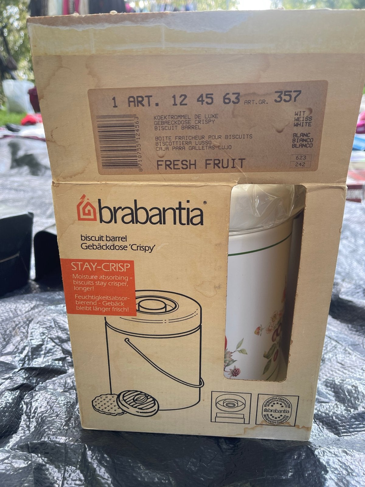 Brabantia koektrommel 'Fresh Fruit' - Nieuw in doos, Nieuw, Ophalen of Verzenden, Voorraadpot, Metaal