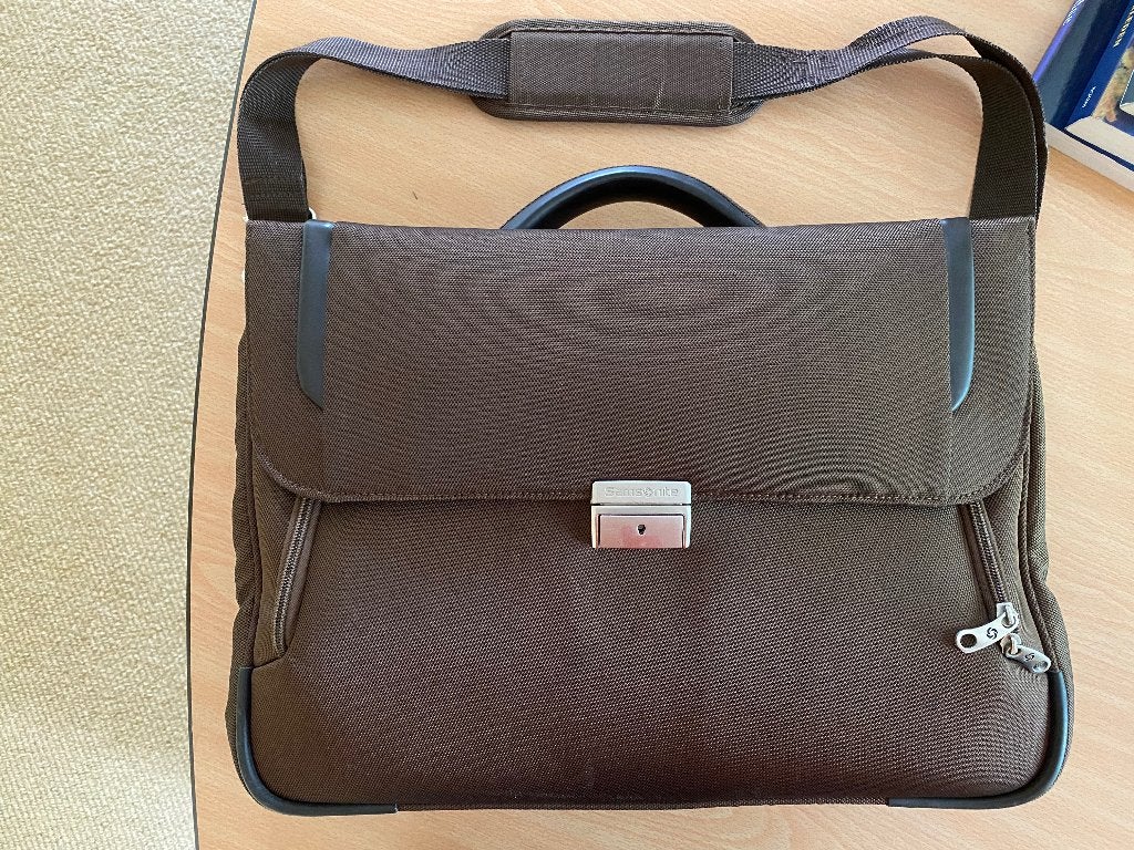Samsonite schoudertas, Ophalen of Verzenden, Gebruikt, Bruin, Overige merken
