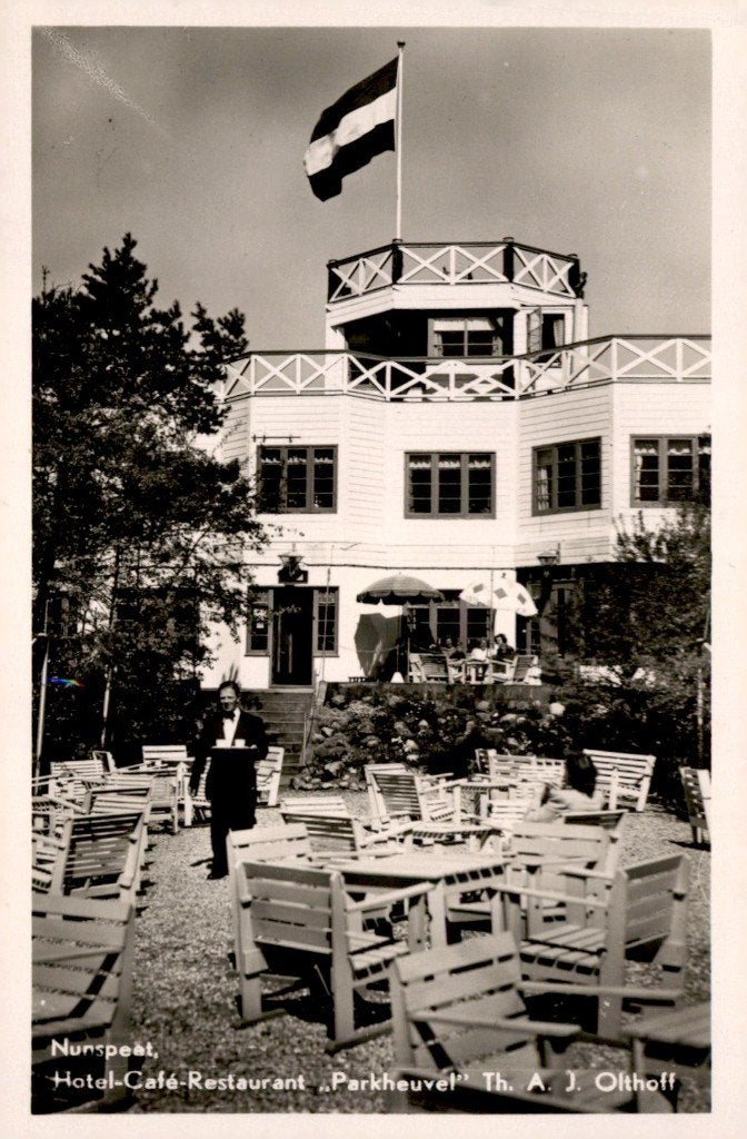 Nunspeet Hotel Café Restaurant Parkheuvel # 786, Verzamelen, Ophalen of Verzenden, 1940 tot 1960, Ongelopen, Gelderland