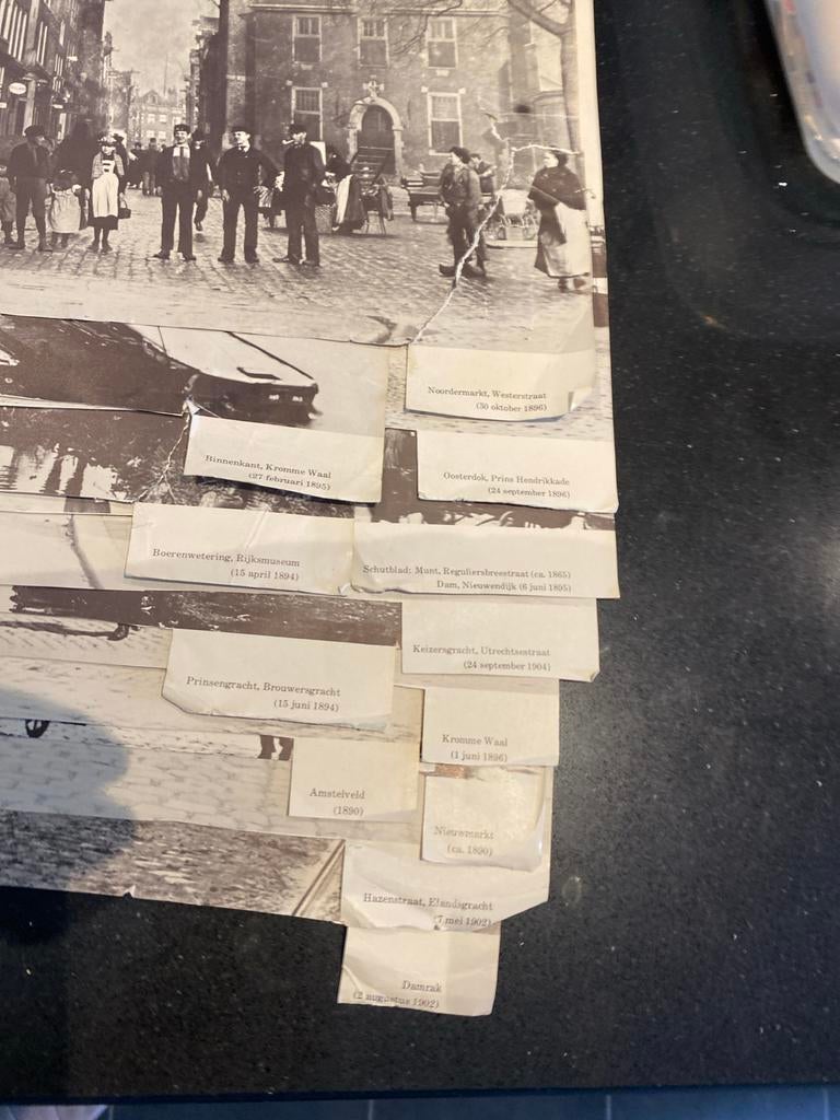 Historische Amsterdamse Stadsgezichten - Oude Foto's, Antiek en Kunst, Kunst | Tekeningen en Foto's, Ophalen