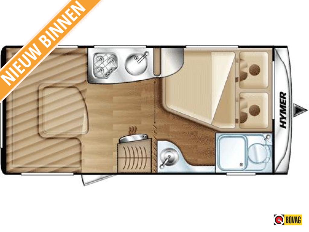 Eriba Sporting Jive 465 2010 COMPLEET, Caravans en Kamperen, Bedrijf, 5 tot 6 meter, Eriba, Tot en met 4