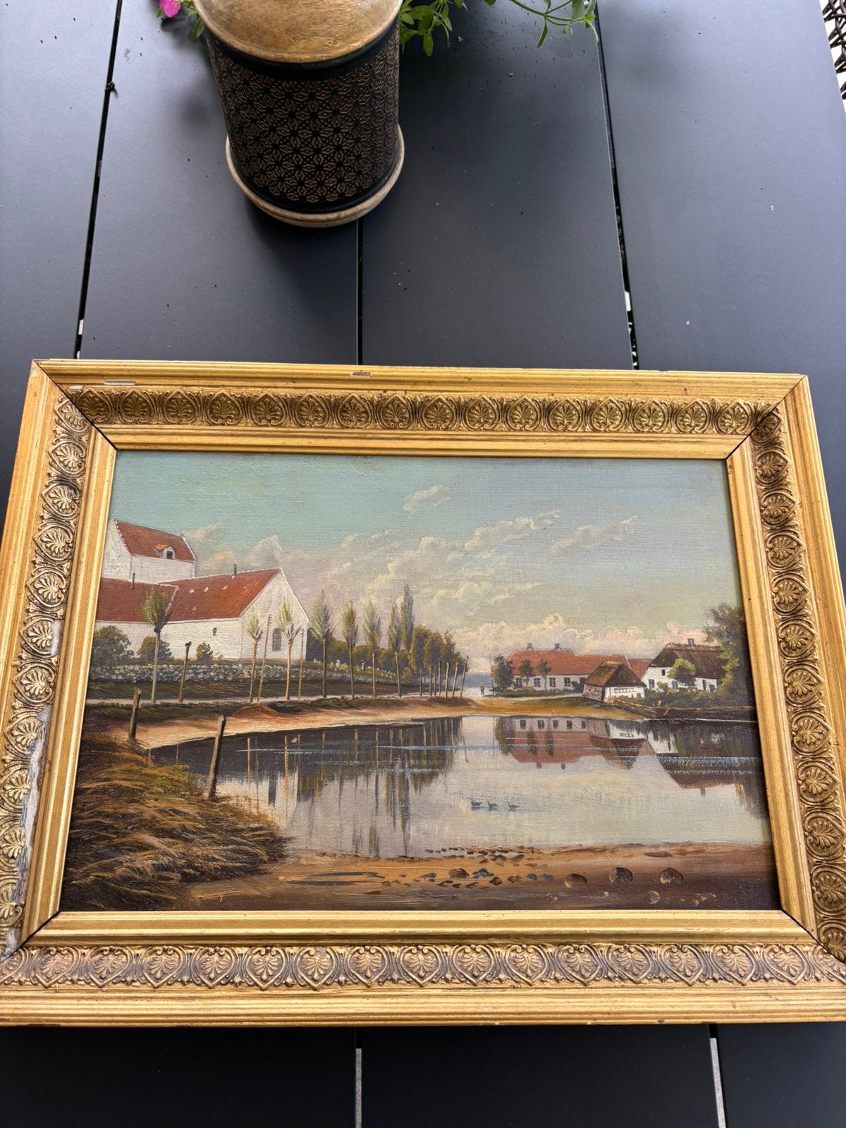 Vintage Scandinavische Schilderij, Ophalen of Verzenden