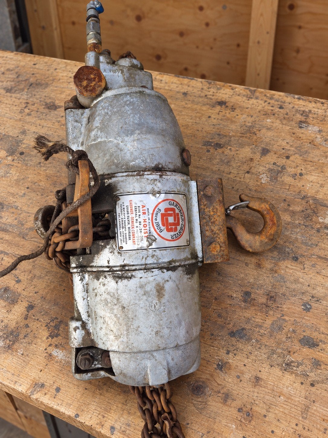 Gardner-Denver Air Hoist - Robuuste Pneumatische Takel, Ophalen, Gebruikt, Elektrisch