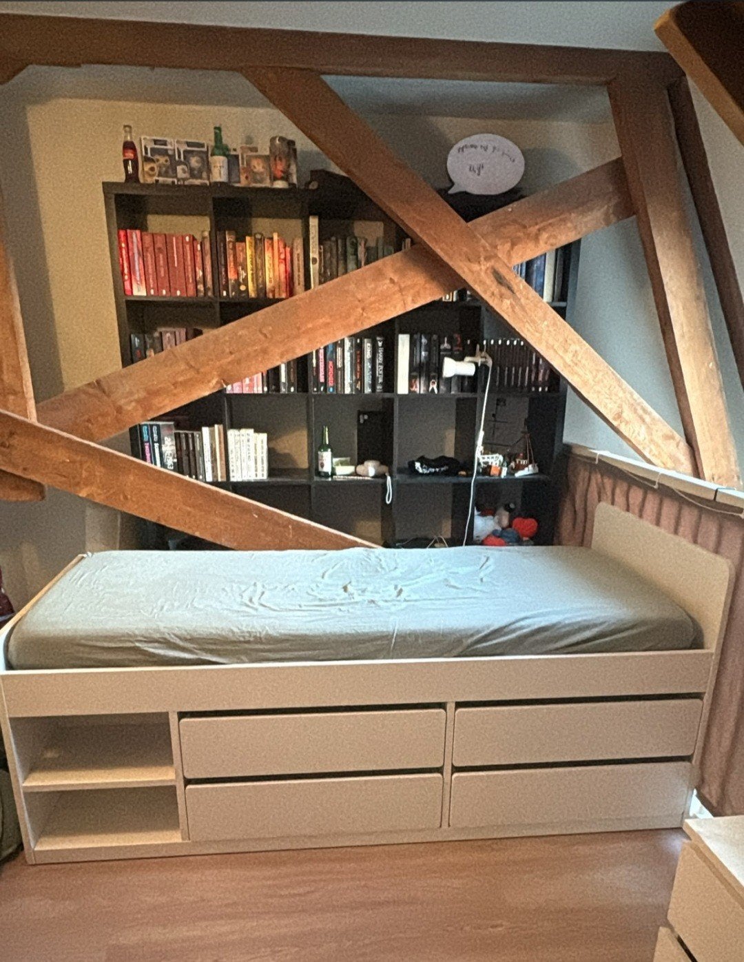 1 persoons bed, Huis en Inrichting, Ophalen of Verzenden, Gebruikt, Eenpersoons