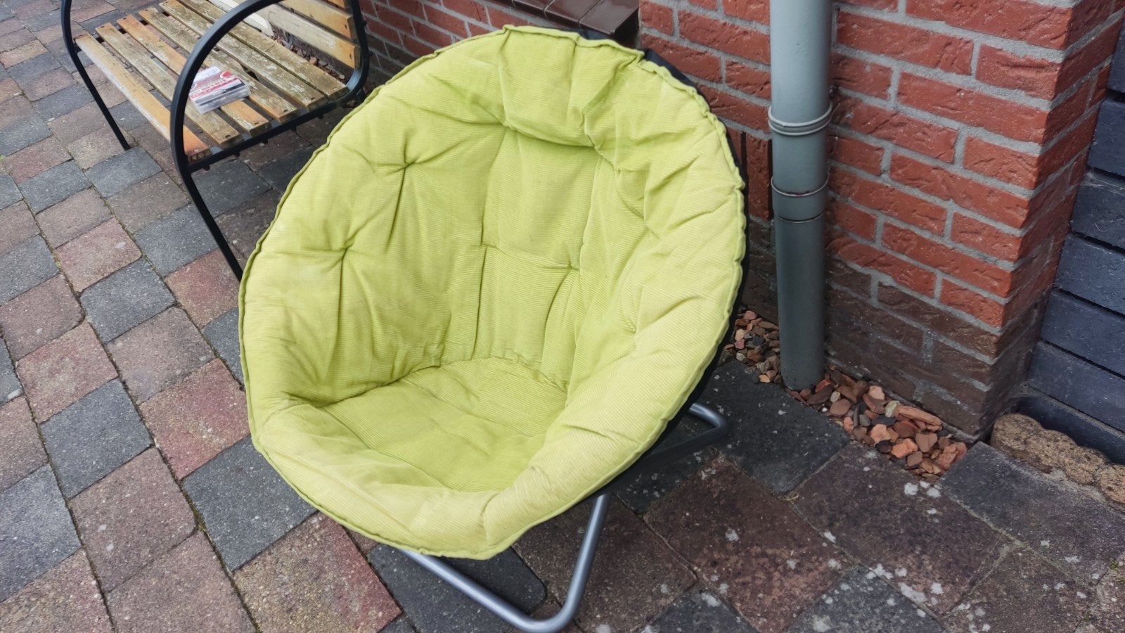 klapstoeltje mintgroen, 2 zitplaatsen, Overige materialen, Gebruikt, Ophalen of Verzenden