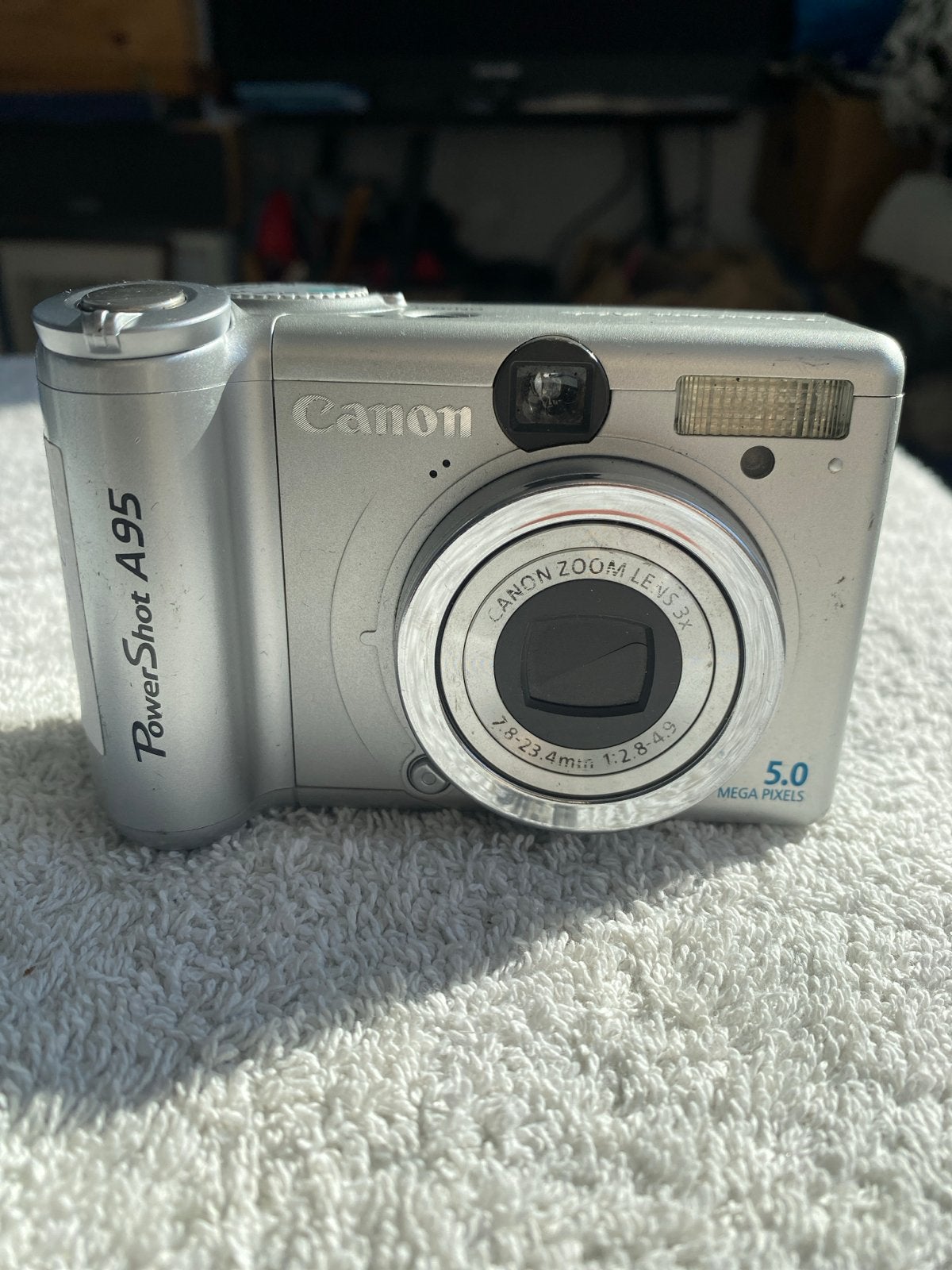 Canon PowerShot A95 Compactcamera - 5.0 Megapixels, Ingebouwde flitser, Gebruikt, Canon, Ophalen of Verzenden